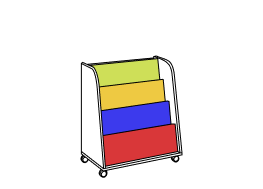 Книжный шкаф для детского сада